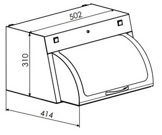 УФ камера для хранения стерильного инструмента ПАНМЕД-1 M (500 мм), ПАНМЕД 1М — со стеклянной сектор-крышкой