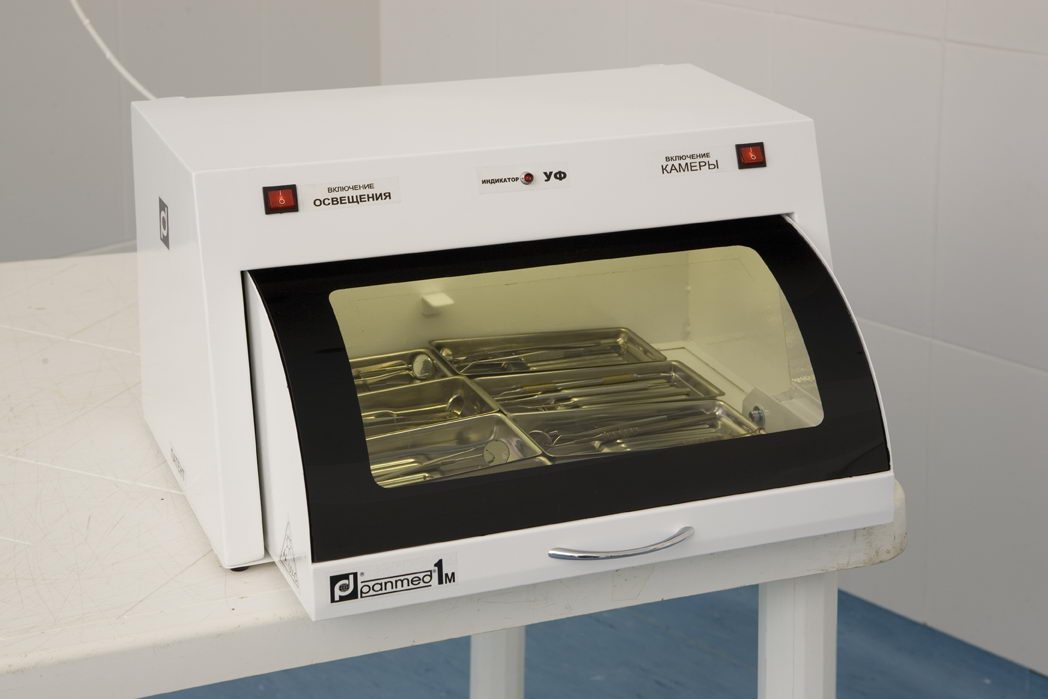 УФ камера для зберігання стерильного інструменту ПАНМЕД-1М (500мм), ПАНМЕД 1М - зі скляною сектор-кришкою